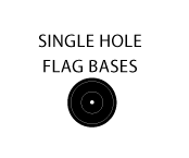 Single hole flag base 4 in x 6 in