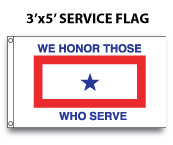 Blue Star Flag 3 ft x 5 ft We Honor Those Who Serve on sale