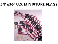 2FT x 3 FT U.S. Cotton Flag - hemmed all four sides with gold spear - MADE IN THE USA