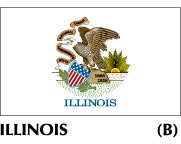 Illinois State Flags on sale, made in the USA
