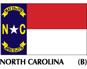 North Carolina State Flags on sale, made in the USA