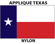 Nylon Texas ( sewn ) Applique Flags on sale , MADE IN THE USA
