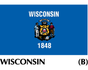Wisconsin State Flags on sale, made in the USA