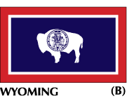 Wyoming State Flags on sale, made in the USA