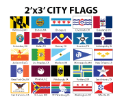 City Nylon flags 2 ft x 3 ft  on sale