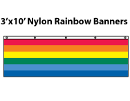 Rainbow Banner  Flag 3 ft x  10 ft