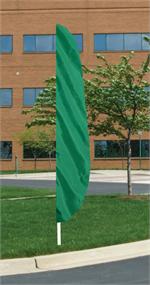 EMERALD GREEN FEATHER FLAG 12 FT NYLON, longest lasting